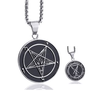 Baphomet-cadena colgante de acero inoxidable para hombre, figura de cabra, sigilo de <span class=keywords><strong>Lucifer</strong></span>, <span class=keywords><strong>diablo</strong></span>, demonio - Product Image 2