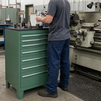 Armoire de rangement d'outils en métal robuste pour atelier et garage, casier en acier, taille et couleur personnalisées, revêtement en poudre, petite série OEM