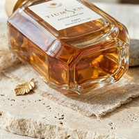 Flacon de parfum arabe de luxe personnalisé en verre transparent avec vaporisateur 30ml 50ml 100ml Flacon de parfum vide en verre avec bouchon doré