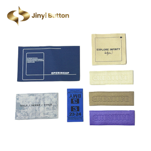 Jinyi tùy chỉnh cá nhân logo thương hiệu dệt vải cotton nhãn hàng may mặc <span class=keywords><strong>Jacquard</strong></span> satin dệt tag quần áo trang trí dệt nhãn - Product Image 1