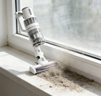 Aspirateur balai sans fil cyclonique portatif 0,35 L avec filtration HEPA, deux vitesses, autonomie de 30 min, nettoyage facile des tapis et sols durs, aspirateur à batterie