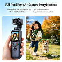 Cámara de Acción de Bolsillo 4K con Estabilizador de Gimbal Portátil, 64MP 330 °   Grabadora de Vlogs con Pantalla Táctil Ultra HD de 1.72 Pulgadas, 31 Filtros y Seguimiento Facial