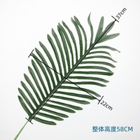 Daun Monstera Cycad Eucalyptus Buatan Real-Touch, Plastik, Hijau Palsu, Modern, Mewah, Tahan Lama, untuk Dekorasi Pernikahan
