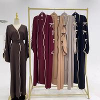 Robes élégantes, amples et décontractées pour femmes, aux couleurs contrastées, pour les tenues musulmanes, vêtements du Moyen-Orient pour le commerce extérieur