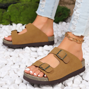 Nouvelles chaussures de mode féminines, chaudes, antidérapantes, confortables, polyvalentes, à semelle épaisse, style <span class=keywords><strong>Birkenstock</strong></span> - Product Image 3