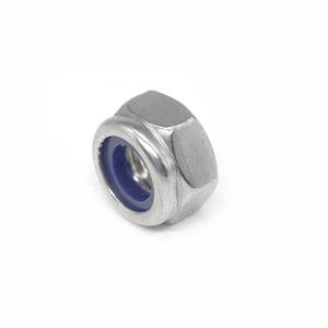 Tuercas hexagonales con brida OEM de acero inoxidable, tuercas de seguridad de nailon M3 M6 M8 M10 M12 M14 <span class=keywords><strong>M16</strong></span>, tuerca autoblocante - Product Image 3