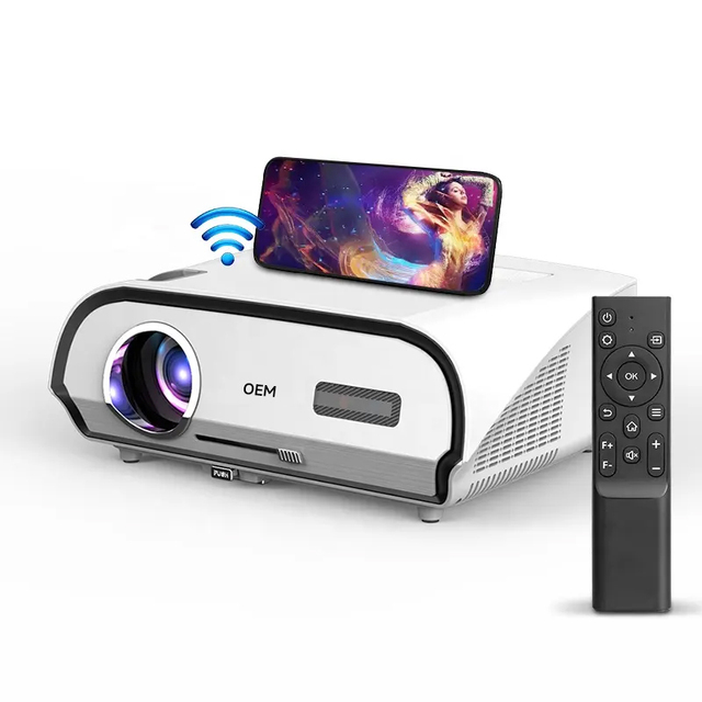 Factory OEM A12+ FUll HD 1800ANSI Highest Brightness Projector 4K Home Meeting Room Outdoor Super Bright LED Projector