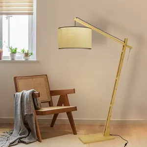 Modern Design Wooden Floor Lamp LED Corner Standing Light For Living Room Hotel Loft Studio Restaurant Decoration Hot Sell