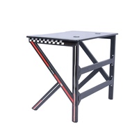 Table pliante blanche en forme de L, portable, pour cybercafé, plateau en MDF, structure métallique, bureau de jeu pliable pour la maison, montage mural