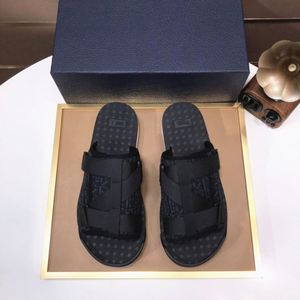 Hot Sale Designer Casual Luxury Sandals <b>Slippers</b> Couple Women Men Outdoor Pu Denim Mesh Lining Flat Shoes - Product Image 2