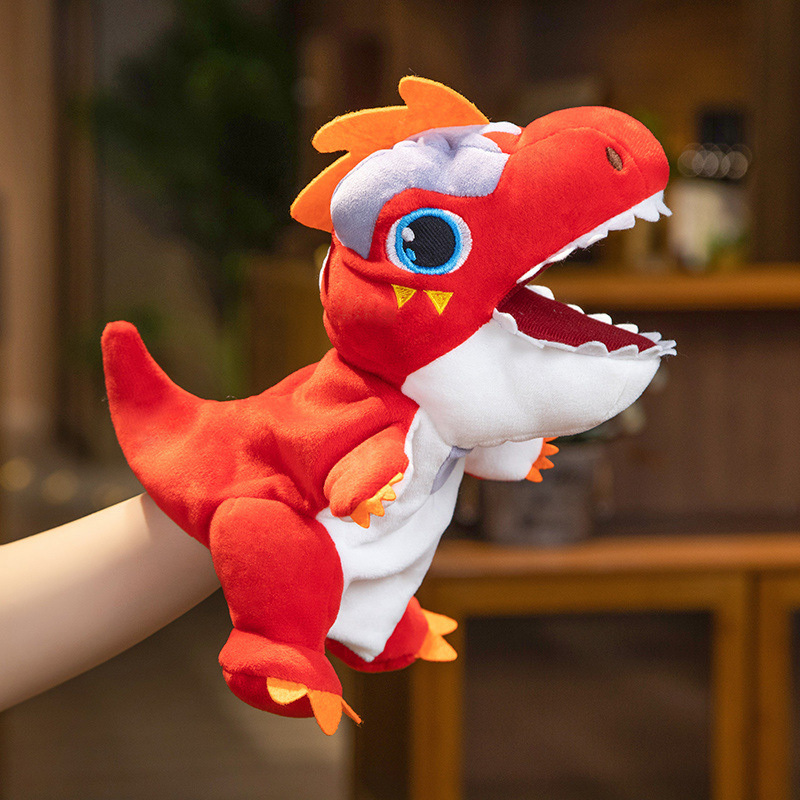 Dinosaure Marionnette Série Mignon Peluche Marionnettes à Main Faire Semblant de Jouer Poupée Douce