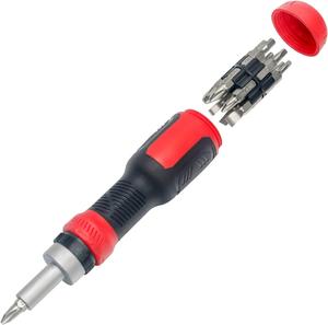 Destornillador de trinquete Peaktop 13 en 1, juego de destornilladores de trinquete RSS013 con protección de fuerza externa, destornillador de trinquete 13 en 1 - Product Image 1
