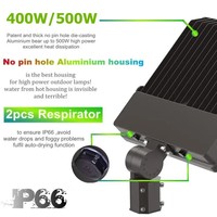 Lámpara LED para Exteriores de 500W con Fotocélula, Venta Directa de Fábrica, Iluminación para Calles, Jardines, Estacionamientos, Tipo Shoebox