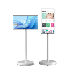 ทีวีพกพาขนาด 21 นิ้ว 22 นิ้ว 32 นิ้ว สีขาว พร้อมไฟ LED Backlit สำหรับห้องครัว ระบบ Android 14 หน้าจอสัมผัส 10 จุด ลำโพงในตัว ความละเอียด Full HD มุมมองกว้าง - Product Image 5