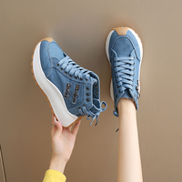 Nuovi Stili 2025: Sneaker con Rialzo Interno da Donna, Eleganti e di Alta Qualità, con Zip, in Jeans e Tela, Casual