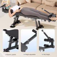 Banc d'exercice électrique 2-en-1 pour la maison avec fonction d'étirement corporel complet et appareil de fitness pour abdominaux et sit-ups