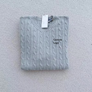 <span class=keywords><strong>Pull</strong></span> Ralph à manches longues pour homme SKL, mélange de coton, <span class=keywords><strong>col</strong></span> roulé, tricoté avec logo brodé en points torsadés, pulls Lauren - Product Image 5