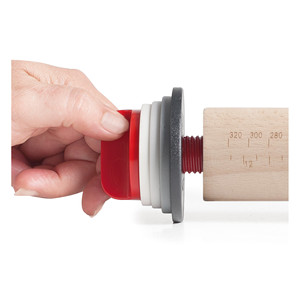 Mattarello Lacor in legno di faggio con anelli da 34 cm per stendere l'impasto - Product Image 2