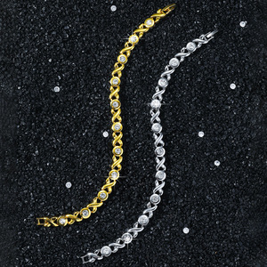 2026 Hot Selling Popular Design Geometric Chain <b>Bracelet</b> Hiphop Style Alloy Gold Silver Plated Men's <b>Bracelets</b> Fashion Jewelry - Product Image 1