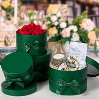 Seau en carton élégant de haute qualité Emballage portable en matériaux recyclés avec ruban Cadeaux Conteneurs de stockage décoratifs