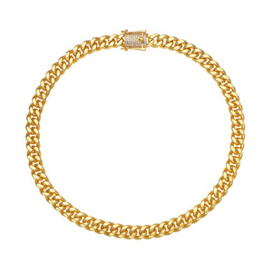 10 عرض INS الرجال النساء الهيب هوب الذهب الفضة عادي سلسلة الارتباط كوبي قلادة - Product Image 6