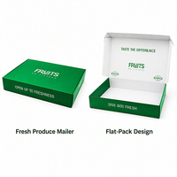 Kartonnen verpakking voor verse fruitbezorging, ecologisch, hoogwaardig, met sponsmat laminatie, groothandel, groene retailverpakking
