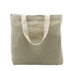 Burlap Tote Jute/hessian Grocery Shopping- Vegetable Shopper Tote NP Handmade in Nepal Natural -eco-friendly-recyclable-natural
