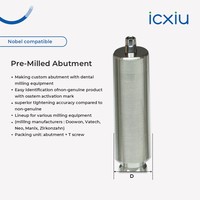Abutment préfabriqué en titane Nobel Biocare pour traitement CAD CAM