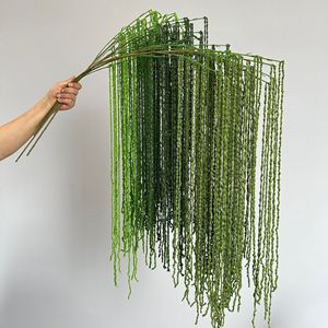 Plantes artificielles suspendues en laine Meng Jie, 30cm-100cm, pour décoration de mariage, extérieur, soie douce, vert pampille - Product Image 1