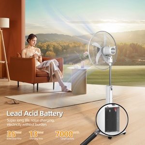 Mùa Hè Nóng Bán Hàng 18 Inch Sạc Đứng Quạt Làm Mát Năng Lượng Mặt Trời Cho Trang Chủ - Product Image 1