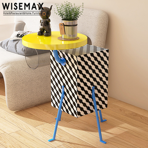 WISEMAX FURNITURE Modern Living Room Furniture <strong>Yellow</strong> Cheap Wood Tea <strong>Table</strong> Plywood <strong>Table</strong> Top Metal Base <strong>Coffee</strong> <strong>Table</strong> - Product Image 1