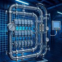 Tuyau soufflé métallique sur mesure en acier inoxydable 304, double tressage, DN450 PN16, type à bride pour centrale électrique