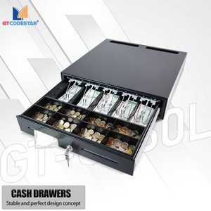 Gaveta de dinheiro GT-C460L Metal Case Box RJ11 ElectricalDual verificar porta dinheiro Cash Locker Register gaveta para sistema POS - Product Image 1