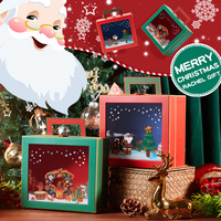 Nouvelle boîte-cadeau de noël belle boîte-cadeau de noël réveillon de noël accompagnant cadeau boîte vide papier kraft matériel d'emballage