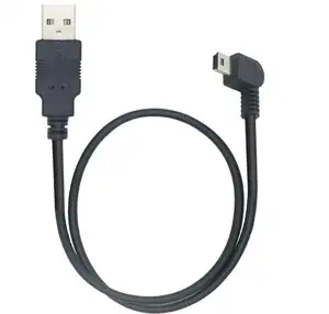 1.64 Voeten Haakse Mini Usb Usb A Male To Mini Usb 5pin Mannelijke Oplaadkabel Adapter Linker Hoek Data Charge Sync Kabel