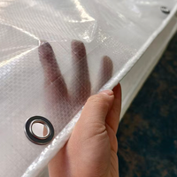 Bâche en plastique transparente imperméable avec revêtement occultant pour serre, balcon, protection contre la pluie, utilisation extérieure