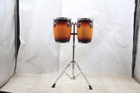 XINSEN Classic Wood Conga Drum Bongo Percussion Latin Instrument with Stand