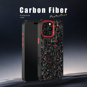 Funda para Teléfono con Marco de Fibra de Carbono Forjada Real + TPU + Metal para iPhone 16/16 Pro Max/16 Plus/16, Funda de Carbono/15 Pro, Funda Protectora - Product Image 5