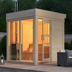 Estufa de Sauna de vapor húmedo infrarrojo lejano para 4 personas, Panel de Control de energía eléctrica, cicuta sólida, <span class=keywords><strong>madera</strong></span> de cedro rojo, energía <span class=keywords><strong>Solar</strong></span> moderna - Product Image 6