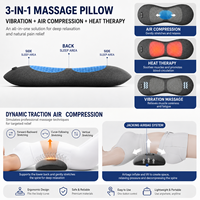 Eveekon Luftkompressions-Lendenmassagegerät mit Wärme, Vibration und Streckungstherapie, Memory-Schaum Unterer Rückenstütze Rückenmassagegerät