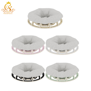 Lit pour animaux de compagnie de luxe, mignon et personnalisé, en bois massif rond, confortable et chaud pour chats et chiens, développé par EUR PET - Product Image 2