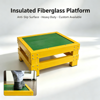 Marchepied isolé en PRV (Plastique Renforcé de Fibres de Verre) pour la sécurité électrique, plateforme de travail simple, double ou triple couche, conforme à la norme IEC 61243