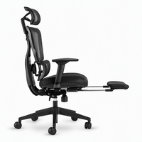 Chaise de bureau ergonomique moderne avec repose-pieds, support lombaire extensible en nylon, chaise de direction saine pour le lieu de travail (vente en gros)