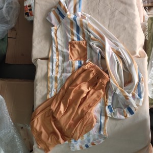 Set Due Pezzi <span class=keywords><strong>a</strong></span> <span class=keywords><strong>Righe</strong></span> da Donna, Taglie S-5XL, Moda Primavera e Autunno, con Cardigan <span class=keywords><strong>a</strong></span> Maniche Lunghe e <span class=keywords><strong>Pantaloni</strong></span> Casual - Product Image 4