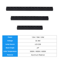 Système d'éclairage sur rail LED COB linéaire magnétique ultra-mince moderne en aluminium noir à montage en surface