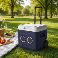 Enceinte d'extérieur, boîte isotherme, camping, boissons fraîches, glaçons, aliments frais, roues de chariot