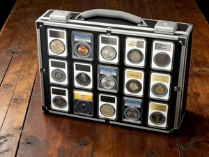 Boîte de présentation portable en aluminium durable pour porte-monnaies certifiés ou de style certifié 115 NGC PCGS ANACS Elite Lighthouse BCW - Product Image 1
