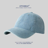 Gorra de Béisbol de Alta Calidad, Nuevo Estilo, para Exteriores, Estilo Urbano, con Bordado de Cachorro en Mezclilla Lavada, Protección Solar, Venta al por Mayor, con Estampado de Frutas