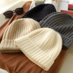 Bonnets unisexes en <span class=keywords><strong>cachemire</strong></span> épais et chaud avec propre logo Bonnets en laine et <span class=keywords><strong>cachemire</strong></span> tricotés avec <span class=keywords><strong>pompon</strong></span> - Product Image 6