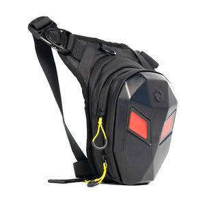 Logo Design personalizzato impermeabile Mini moto borsa coscia in <span class=keywords><strong>pelle</strong></span> cintura borsa gamba goccia per moto con occhi a Led - Product Image 3